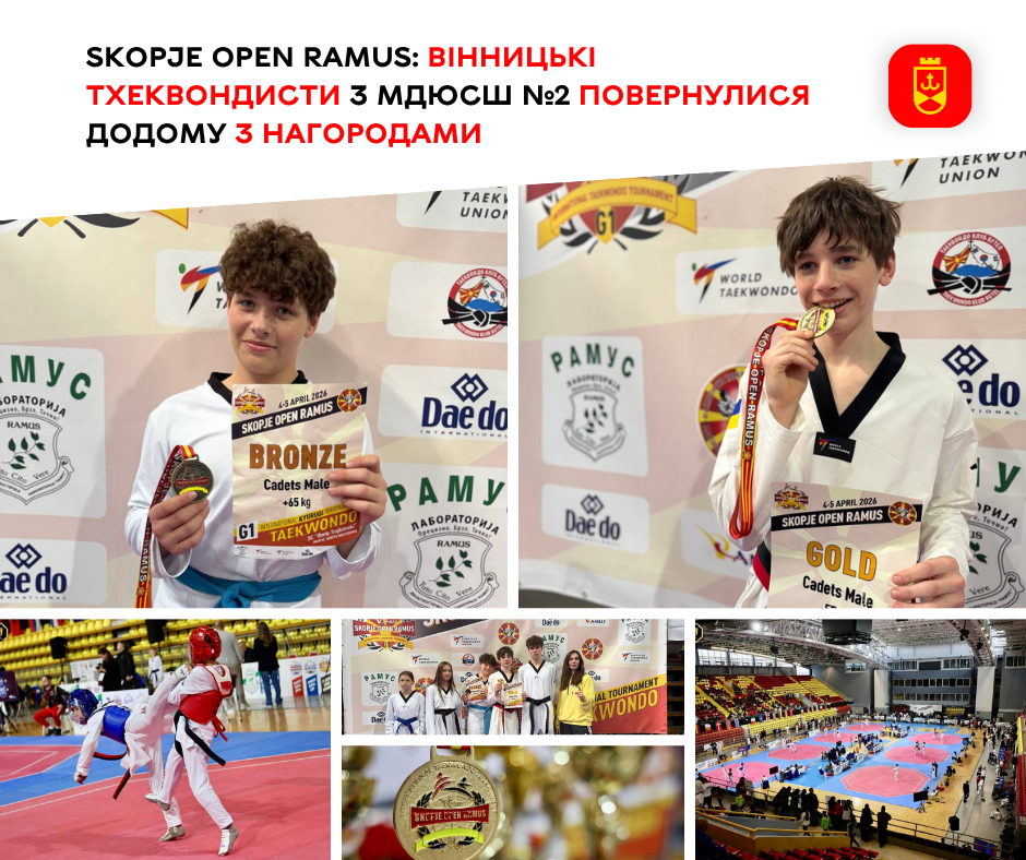 Skopje Open Ramus: вінницькі тхеквондисти з МДЮСШ №2 повернулися додому з нагородами