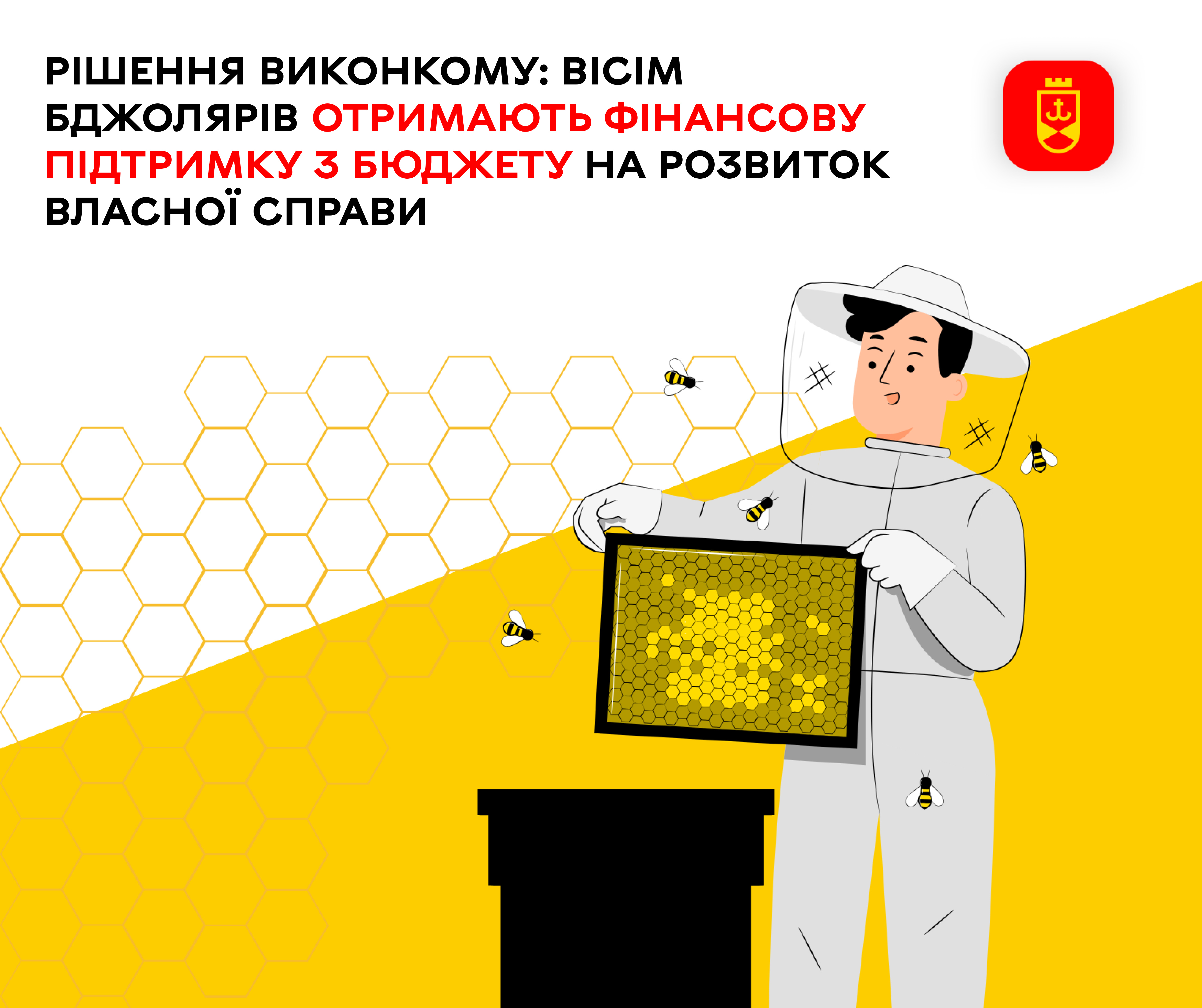 Рішення виконкому: вісім бджолярів отримають фінансову підтримку з бюджету на розвиток власної справи 